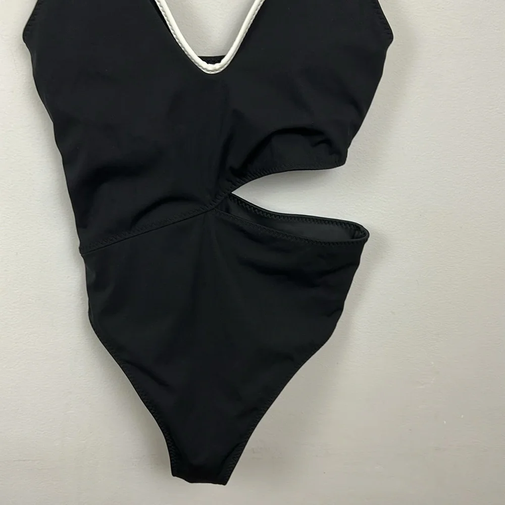 NWOT Seaside Cutout One-Piece Swimsuit Black Size M